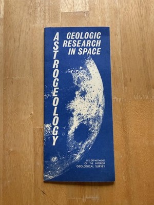 Vintage Astrogeology Geologic Research In Space US Geological Survey Blue USA