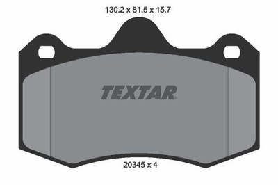 TEXTAR Bremsbelagsatz Bremsbeläge VORDERACHSE für Lotus Evora 3.5