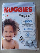 Huggies Size 7 Diapers 18 Count CloudSoft Comfort  Leakproof Protection New