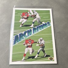 Upper Deck 1991 Arch Rivals #658 Christian Okoye Jacob Green Chiefs Seahawks NFL