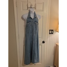 XXL Gap Denim Halter Maxi Dress - Light Wash NWT