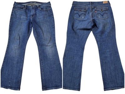 Levi's 515 Bootcut Jeans Women's Cotton Elastane Blend Blue 12 S/C Flap Pockets 
