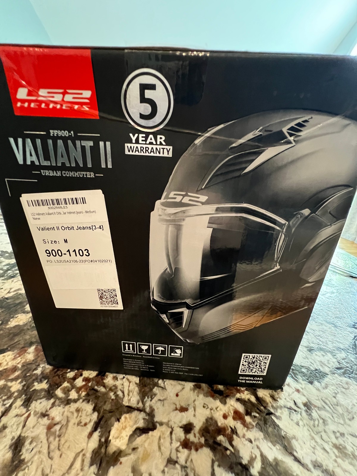 Valiant Ii Orbit Modular Motorcycle Helmet W/ Sunshield