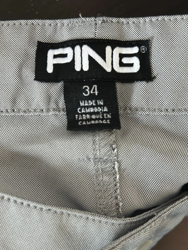 Pantalones cortos de golf para hombre Ping Sensor Cool gris talla 34 Foto 4 de 4