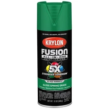 KRYLON K02724007 Spray Paint,Spring Grass,Gloss,12 oz. 55EG66