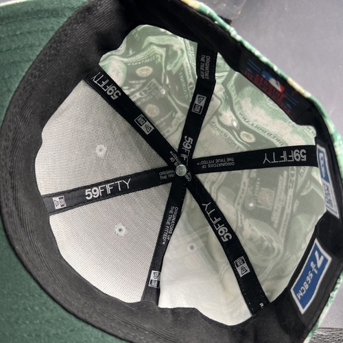 MLB Yankees New Era 59Fifty Fitted Hat Cap 5950 NEW YORK YANKEES DOLLAR BILLS - Picture 9 of 9