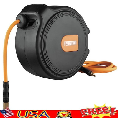 #ad Compact Retractable Air Hose Reel Wall Mount 1 4 in x 65 ft Kink Free 300 PSI US $115.22