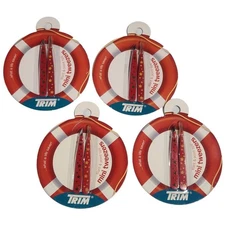 4X TRIM Mini Tweezers 2 Pair Precision-ground Slant and Point Tips - Better Grip