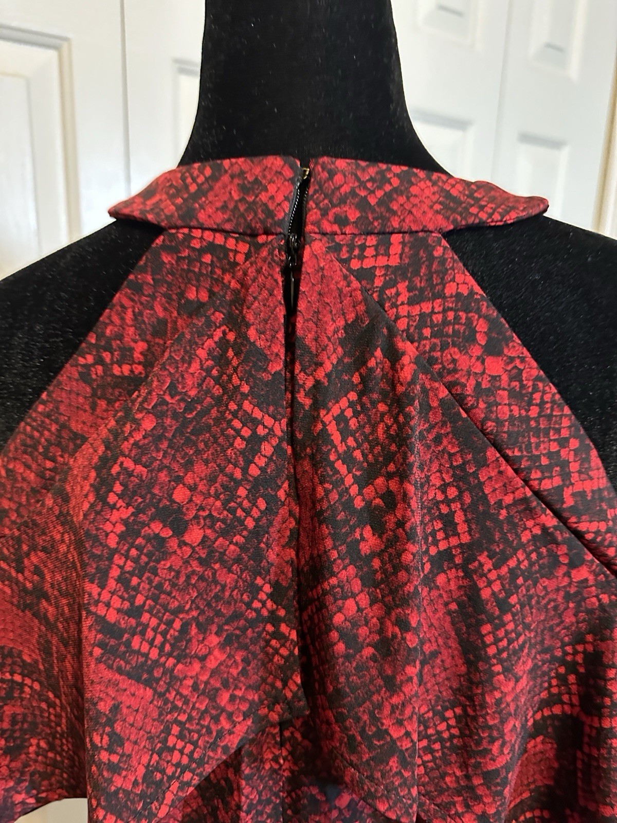 Michael Kors Women's Small Flounce Cold Shoulder Top Snakeskin Print thumbnail 5