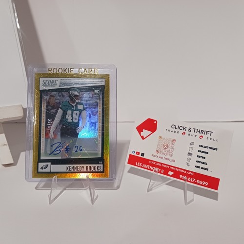 2022 Score Rookie Card Gold Zone handsigniert 29/50 Kennedy Brooks #344 - Bild 2 von 7