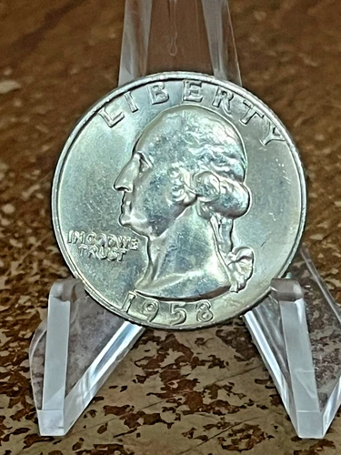 1958-D 25C Washington Quarter BU - 90% Silver