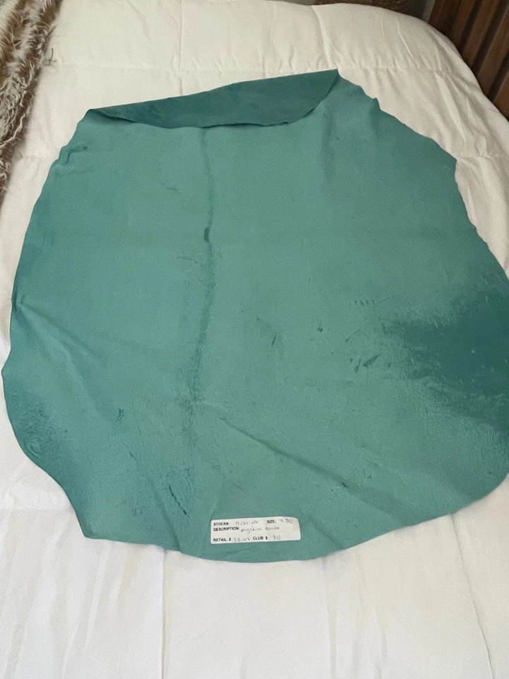 Piel de cerdo verde claro gamuza prenda suave cuero piel,   Foto 2 de 3