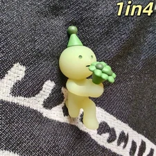 Smiski New Birthday Series -Giving a Bouquet-Authentic CuteGlow-in-the-Dark Doll