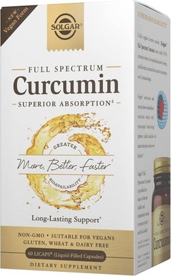 Solgar- Full Spectrum Curcumin Liquid Extract- 60 Softgels