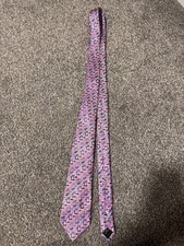 Duchamp London multicoloured herringbone pattern silk tie 
