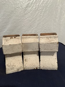 3 Early Antique Small Wooden Corbels W Orig Chippy Paint-5.5”tall-2 3/4” Thick!!