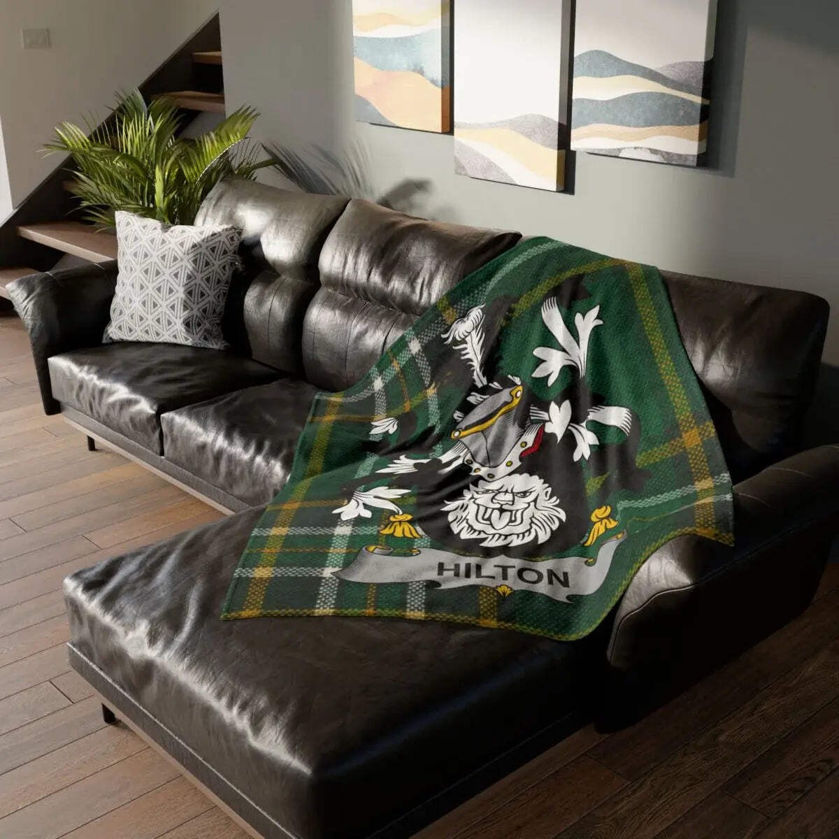 Hilton Family Crest Irish Blanket