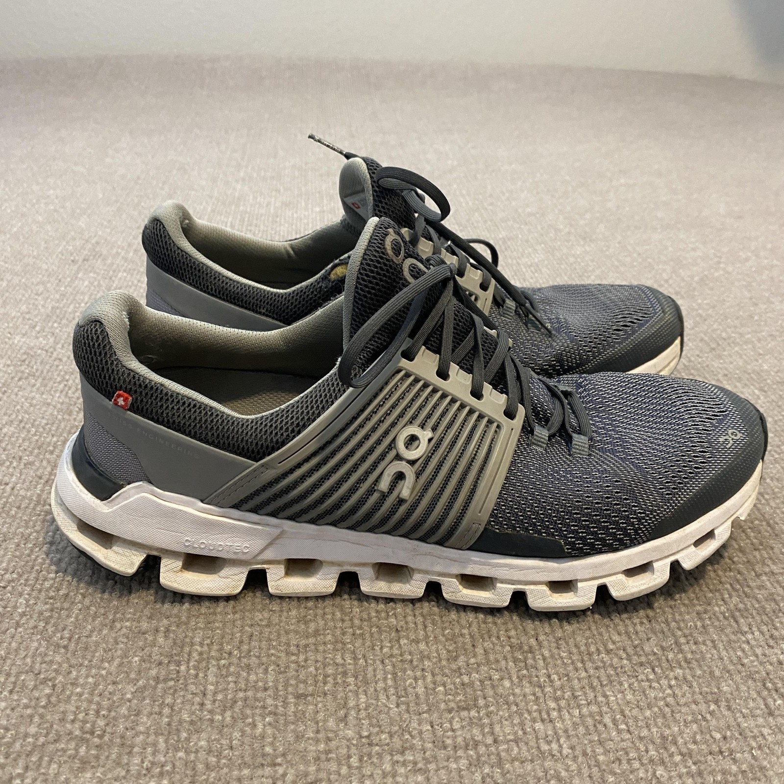On Cloudswift Shoes Mens Size 9 Gray Mesh Running Sneakers Helion Athletic