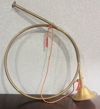 Vintage 21 Decorative Brass French Horn W/ Braided Rope Made In India