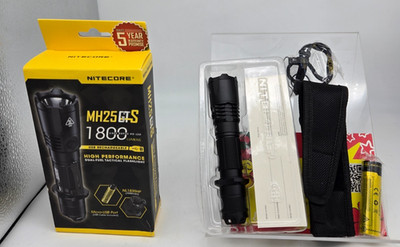 Nitecore MH25GTS Multitask Hybrid Rechargeable LED Flashlight w/Battery, 1800 Lu
