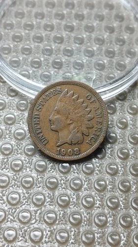 1908 Indian Head Cent Penny VF                                              Y981