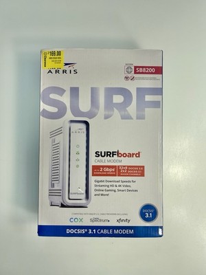 ARRIS SURFboard SB8200 DOCSIS 3.1 10 Gbps Cable Modem Brand New