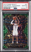 2019 PANINI SELECT GREEN DISCO PRIZM #81 SHAI GILGEOUS-ALEXANDER 2/5 PSA 10