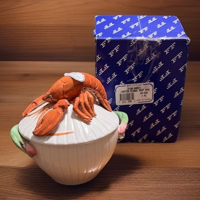 Fitz & Floyd Fish Market Lobster Bisque Covered Soup Bowl New in Box 5 Available
