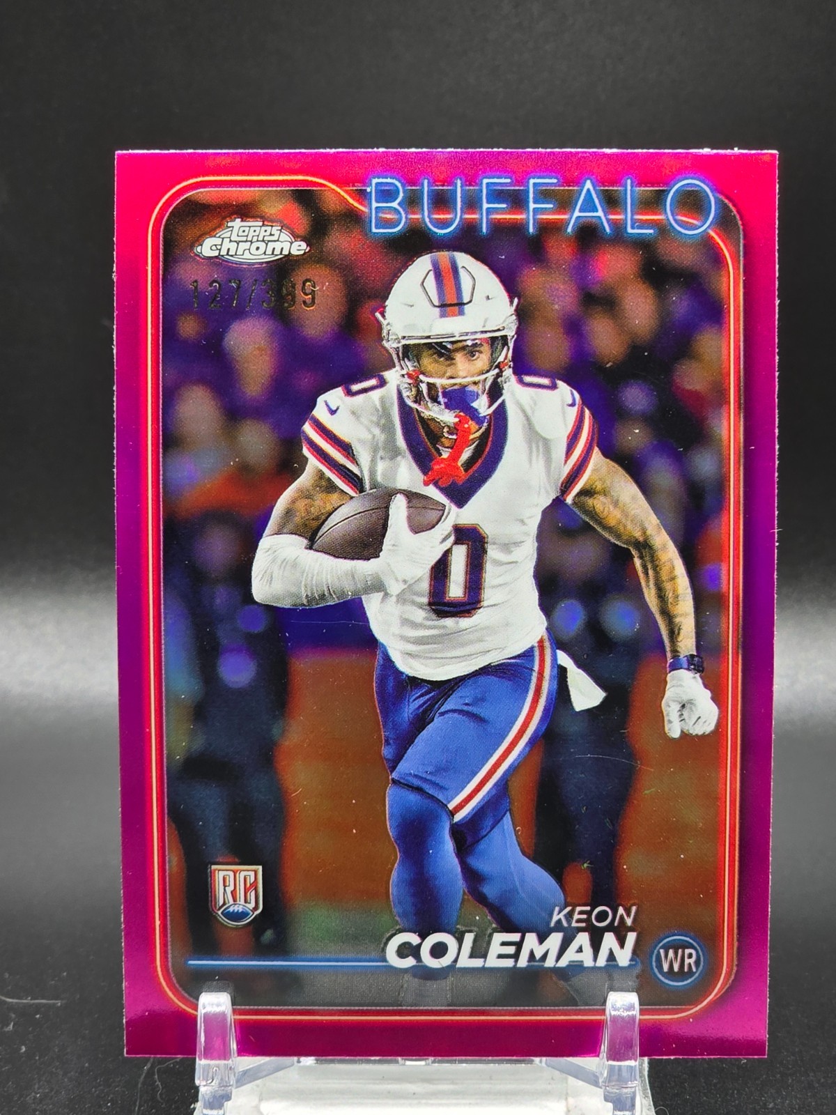 2024 Topps Chrome - Rookies Keon Coleman #209 Magenta Refractor 127/399 (RC)