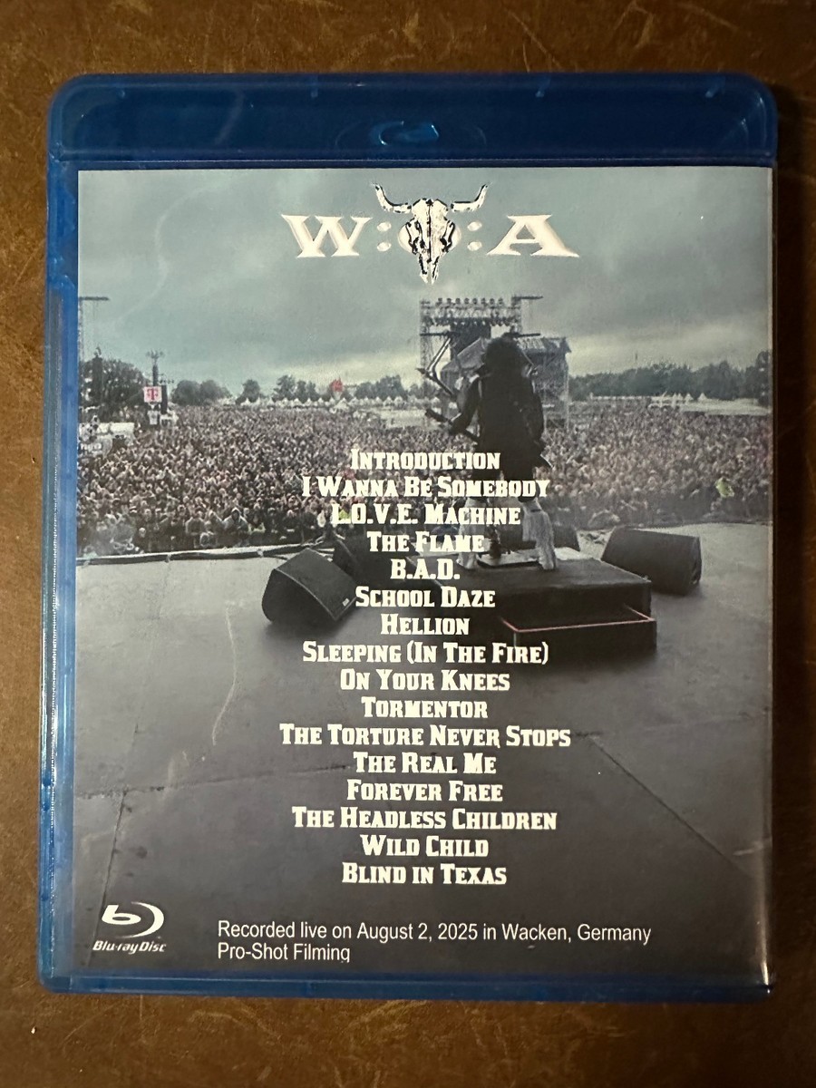 W.A.S.P. - Alive at Wacken 2025 Live Blu-ray WASP Blackie Lawless