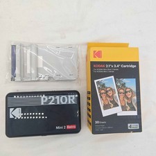 Impresora fotográfica portátil inalámbrica y paquete de cartuchos KODAK Mini 2 Retro P210R
