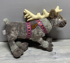Disney Frozen Sven Reindeer Plush Stuffed Animal Toy Soft Gray Brown Harness