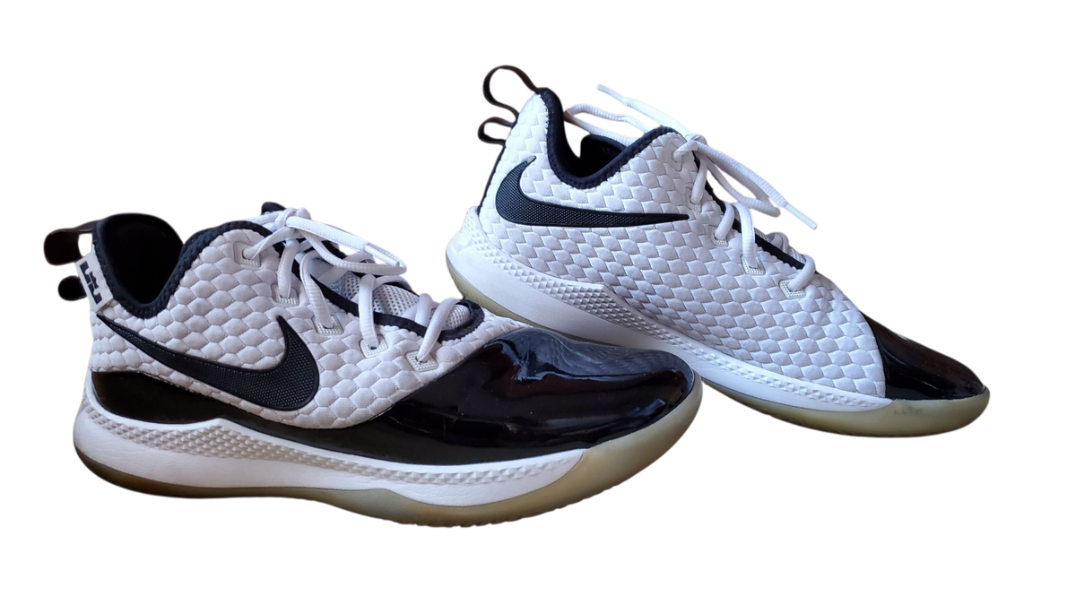 Nike LeBron Witness 3 PRM White‎ Navy Blue Gold Basketball Shoes BQ9819-100 Mens Mens Nike LeBron Witness 3 Concord White & Black Leather  main image 4