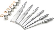 6 Piece Set Richter Extra Unhandled Bevel Edge Chisel Blanks (1/8" 1/4" 3/8")