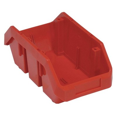 QUANTUM STORAGE SYSTEMS QP1265RD Cross-Stacking Bin,Red,PP,5 in 33Z273