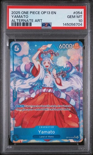 2025 ONE PIECE OP13-CARRYING ON HIS WILL ALTERNATE ART #054 YAMATO PSA 10