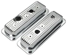Trans Dapt 9458 Chrome Plated Steel Center Bolt Valve Cover Caps
