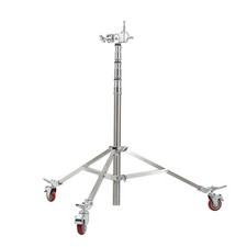 GVM DX8780 12.2' 3-Section Stainless Steel C-Stand with Casters
