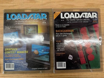 2-Pack Loadstar The Commodore Magazine No. 51 and No. 55 for C64 and C128 NIB