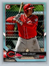 2018 Bowman #BP119 Gavin LaValley Prospects Sky Blue #/499