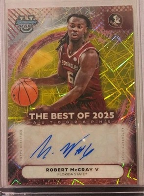 2025-26 Bowman U Best Robert McCray V Yellow Lazer Best Of 2025 Autograph /75