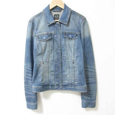 ARMANI EXCHANGE Armani Exchange Studded Denim Jacket Size S/P Blue Women USED