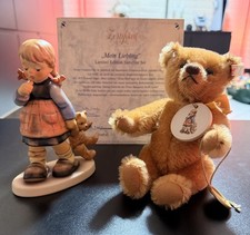 Hummel Figur HUM 2164 „Mein Liebling / Me and My Shadow“ + Steiff Teddy 100Jahre
