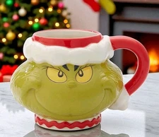 Dept 56 Figural Grinch Mug 23 OZ NIB RARE Stoneware Christmas Holiday