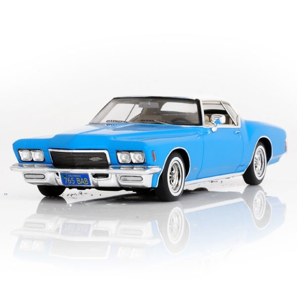 True Scale 1:43 Buick Riviera 1971 Stratomist Blue Modellauto-image