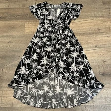 Blue Rain Francesca’s Dress Tropical Wrap Dress Large Resort Spring Break NWT