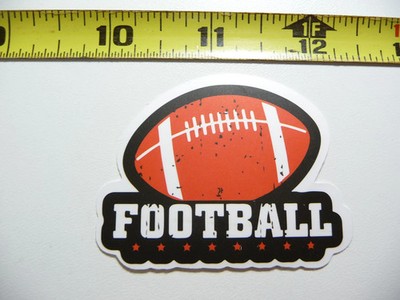 FOOTBALL OVER FOOTBALL SMALL STICKER DECAL GAME ATHLETIC SPORTS GAME