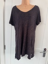 Fat Face Navy Brown Spot Print Tunic Mini Dress UK 12 M Boho Casual B45