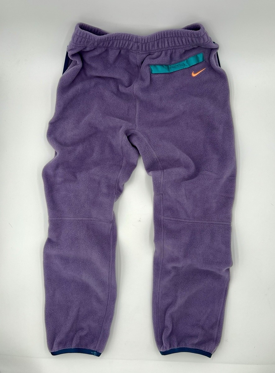 NWT Nike ACG Wolf Tree Big Kids Polartec Fleece Pants Lapis Purple