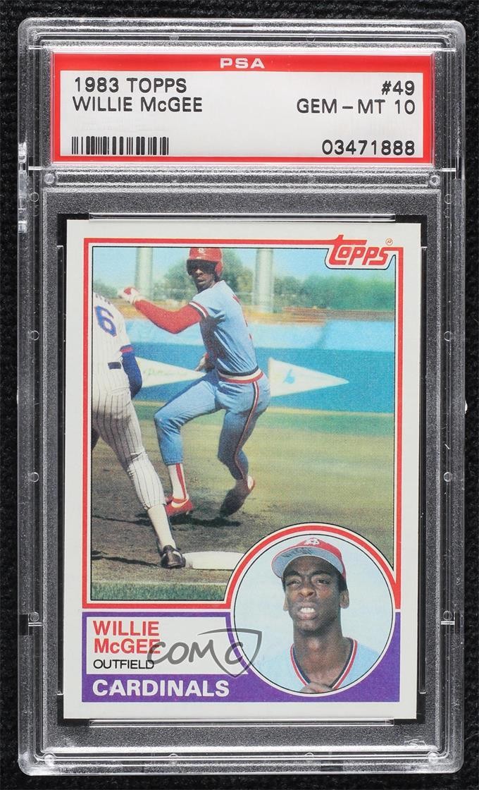 1983 Topps Willie McGee #49 PSA 10 GEM MT 10il
